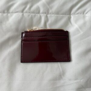 Victoria's Secret Deep Red Card Holder with Gold Accents